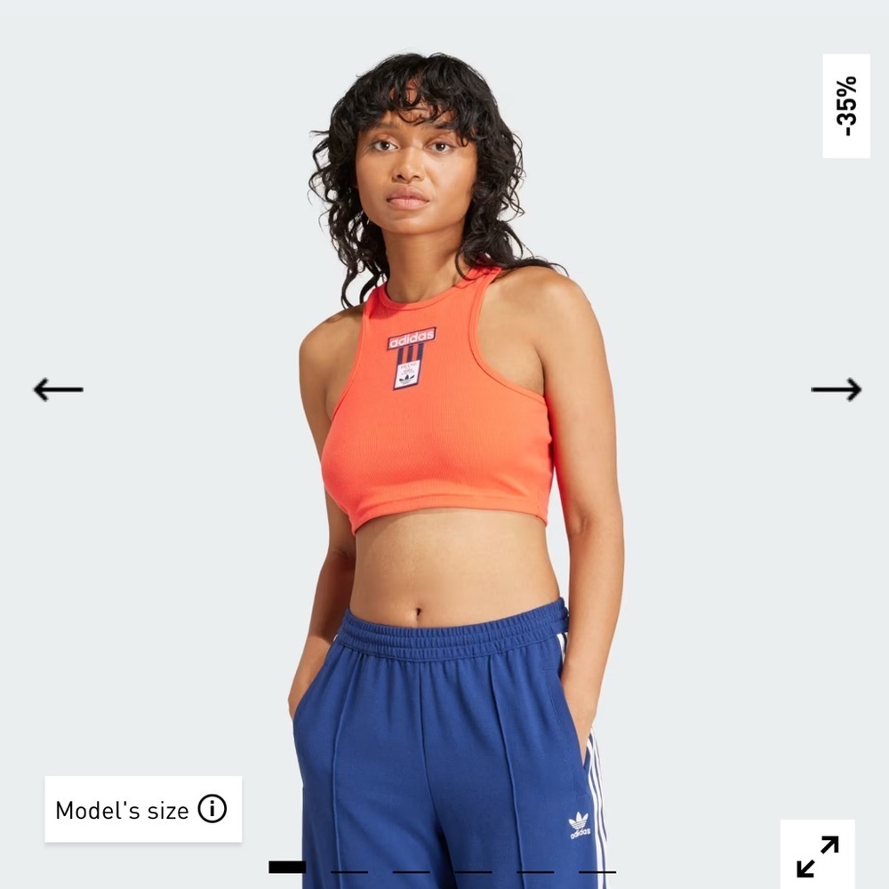 Adidas Vibrant Orange Adibreak Tank Top